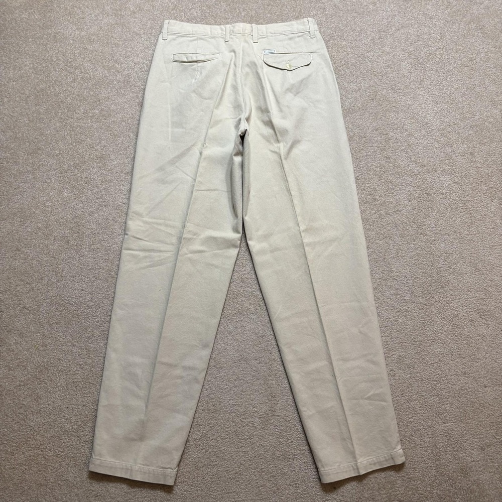 Vtg Guess Georges Marciano Pants Mens 32x32 Beige Pleated Chino USA Twill 80s - Picture 2 of 16